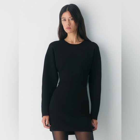 NWT Aritzia Babaton Delancey Dress in Black - Picture 2 of 10
